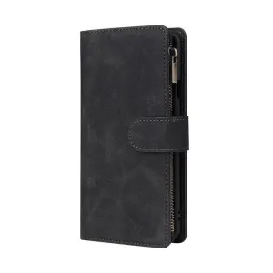 Zipper Wallet Mobile Phone Case for Google Pixel 4XL with Strap - Black